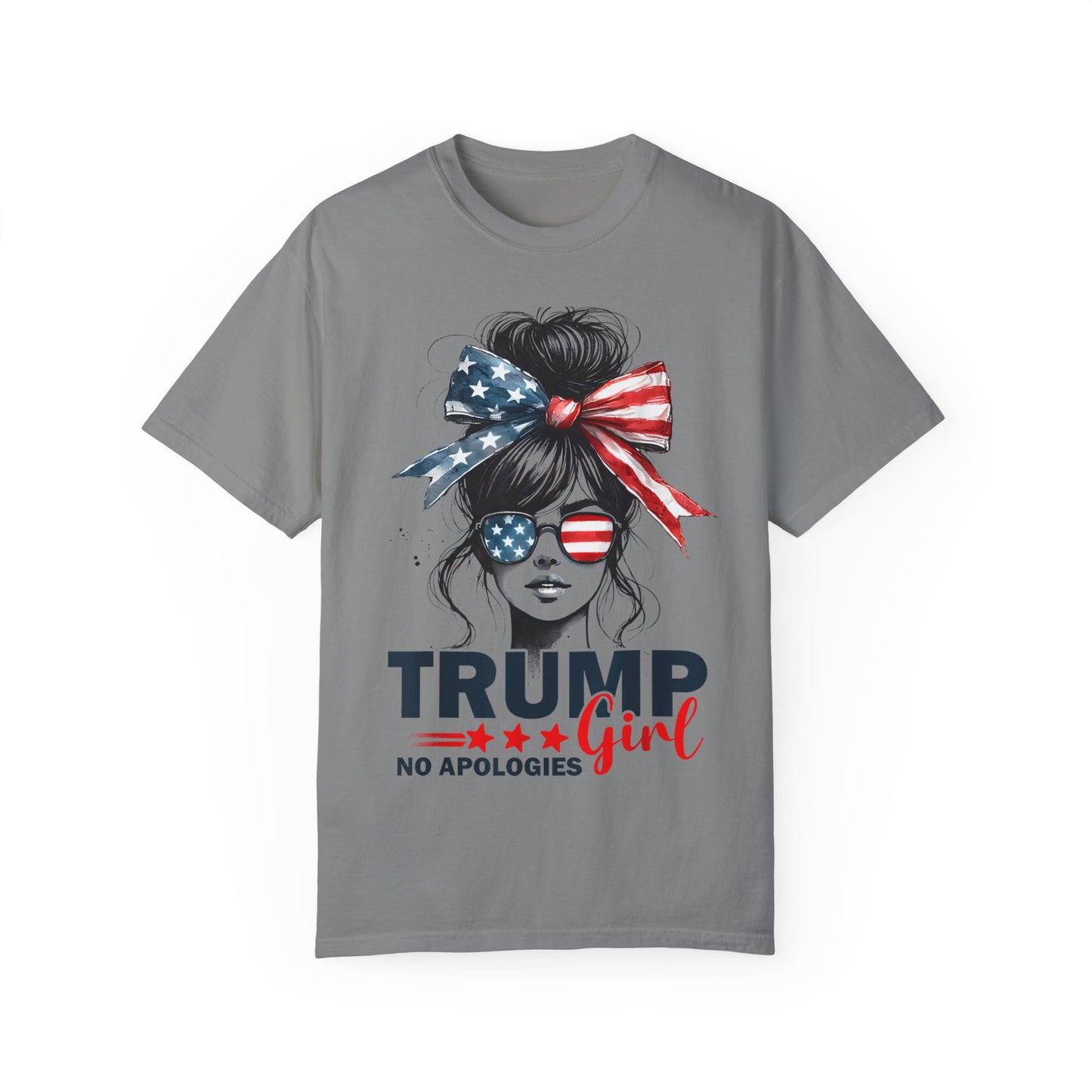 Patriotic Trump Girl T-Shirt - No Apologies
