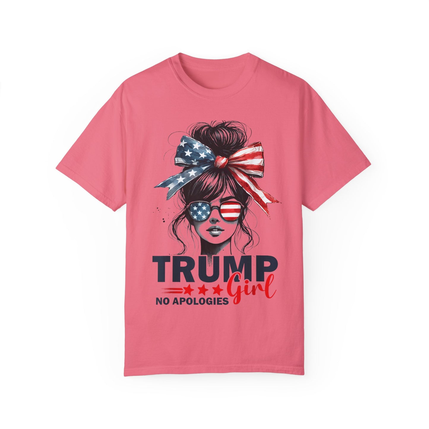 Patriotic Trump Girl T-Shirt - No Apologies