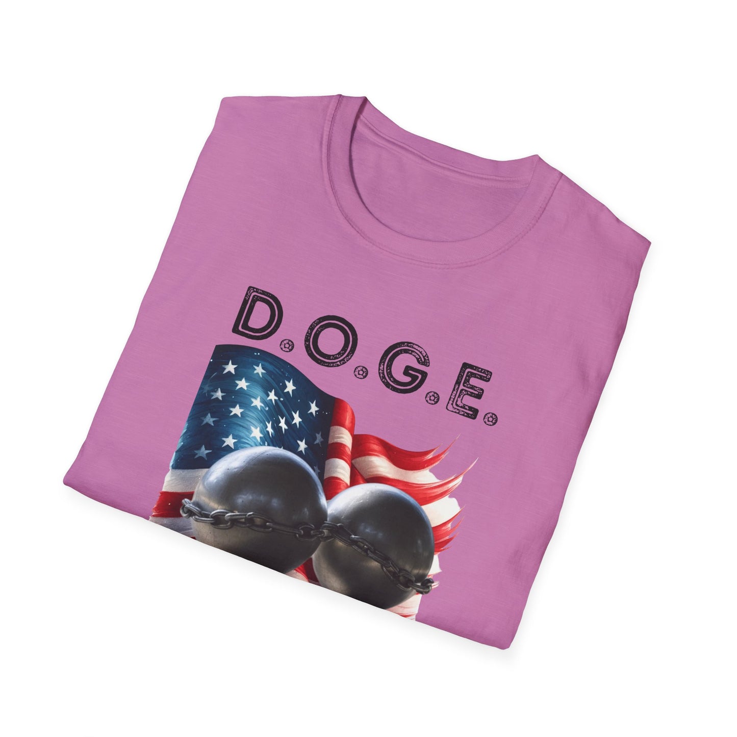 D.O.G.E. In Big Balls We Trust Unisex Softstyle T-Shirt - Fun Graphic Tee for Dog Lovers