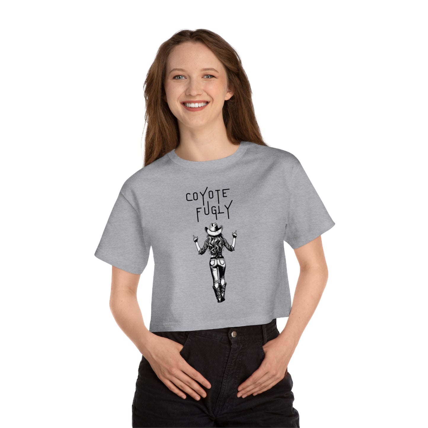 Coyote Ugly Graphic Cropped T-Shirt for Trendy Women