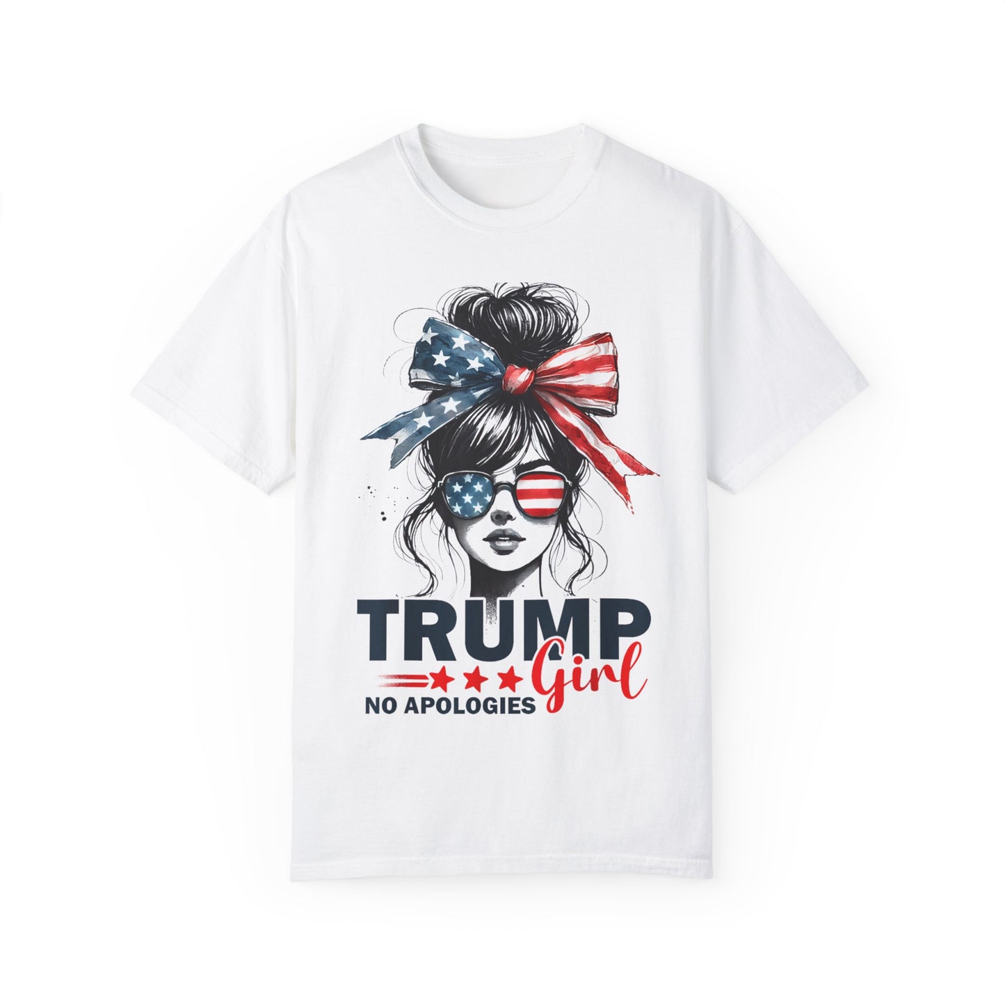 Patriotic Trump Girl T-Shirt - No Apologies