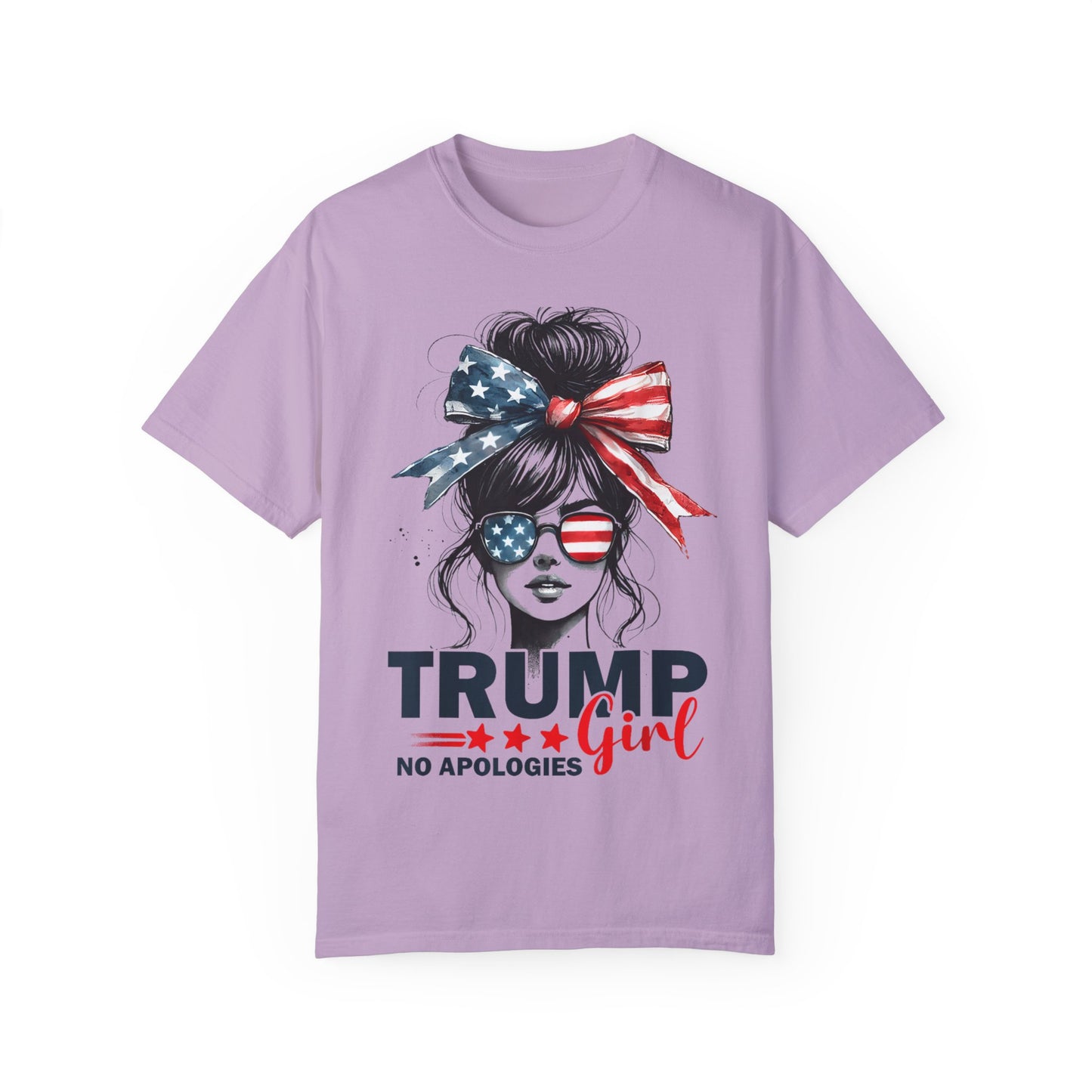 Patriotic Trump Girl T-Shirt - No Apologies
