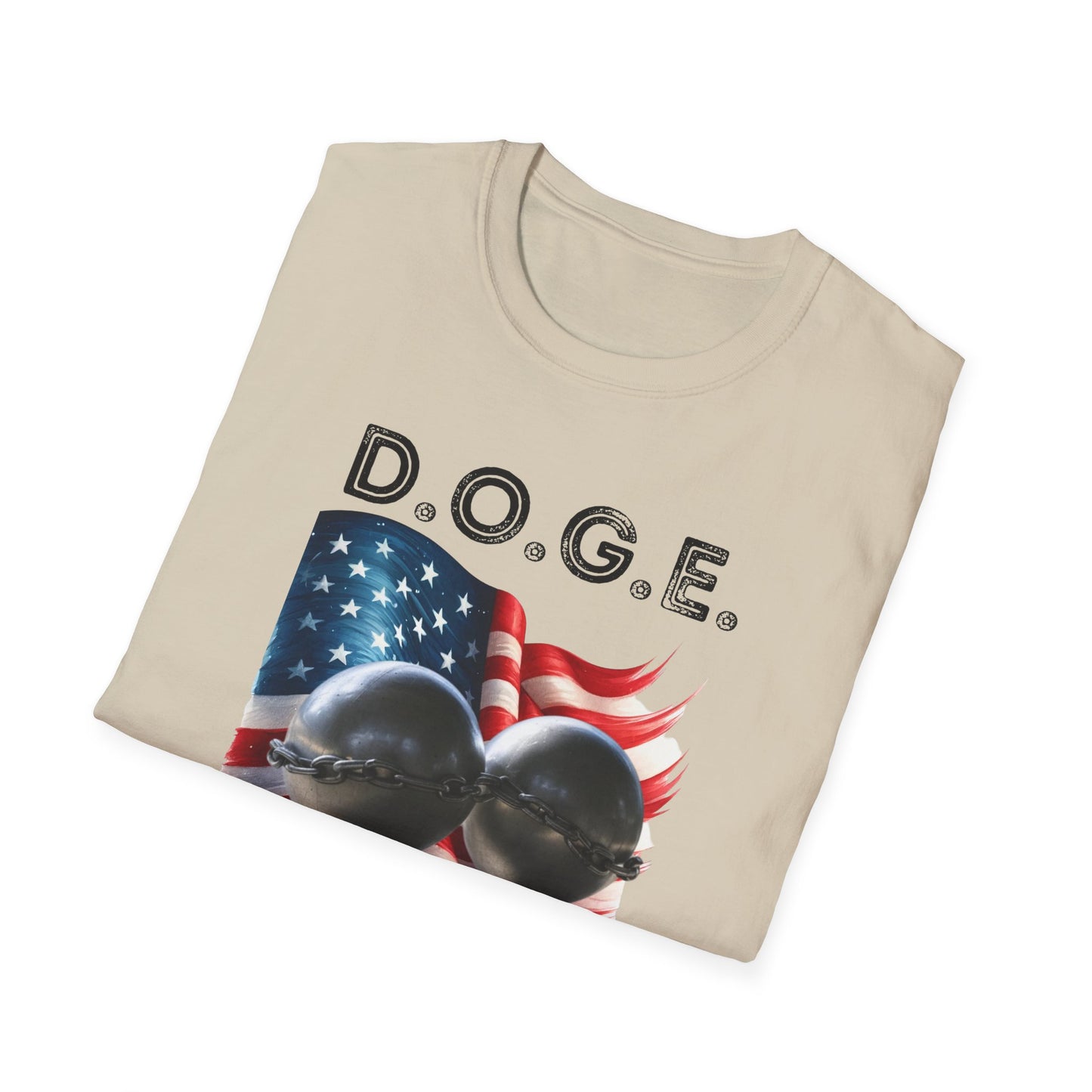 D.O.G.E. In Big Balls We Trust Unisex Softstyle T-Shirt - Fun Graphic Tee for Dog Lovers
