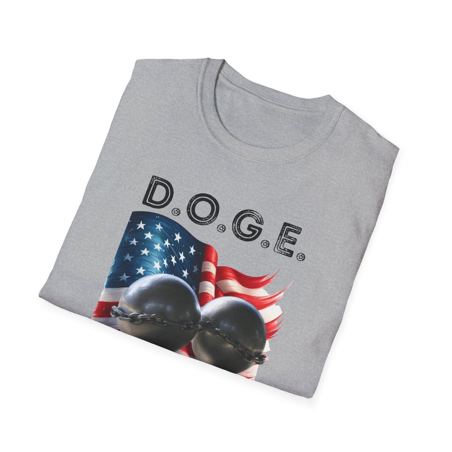 D.O.G.E. In Big Balls We Trust Unisex Softstyle T-Shirt - Fun Graphic Tee for Dog Lovers