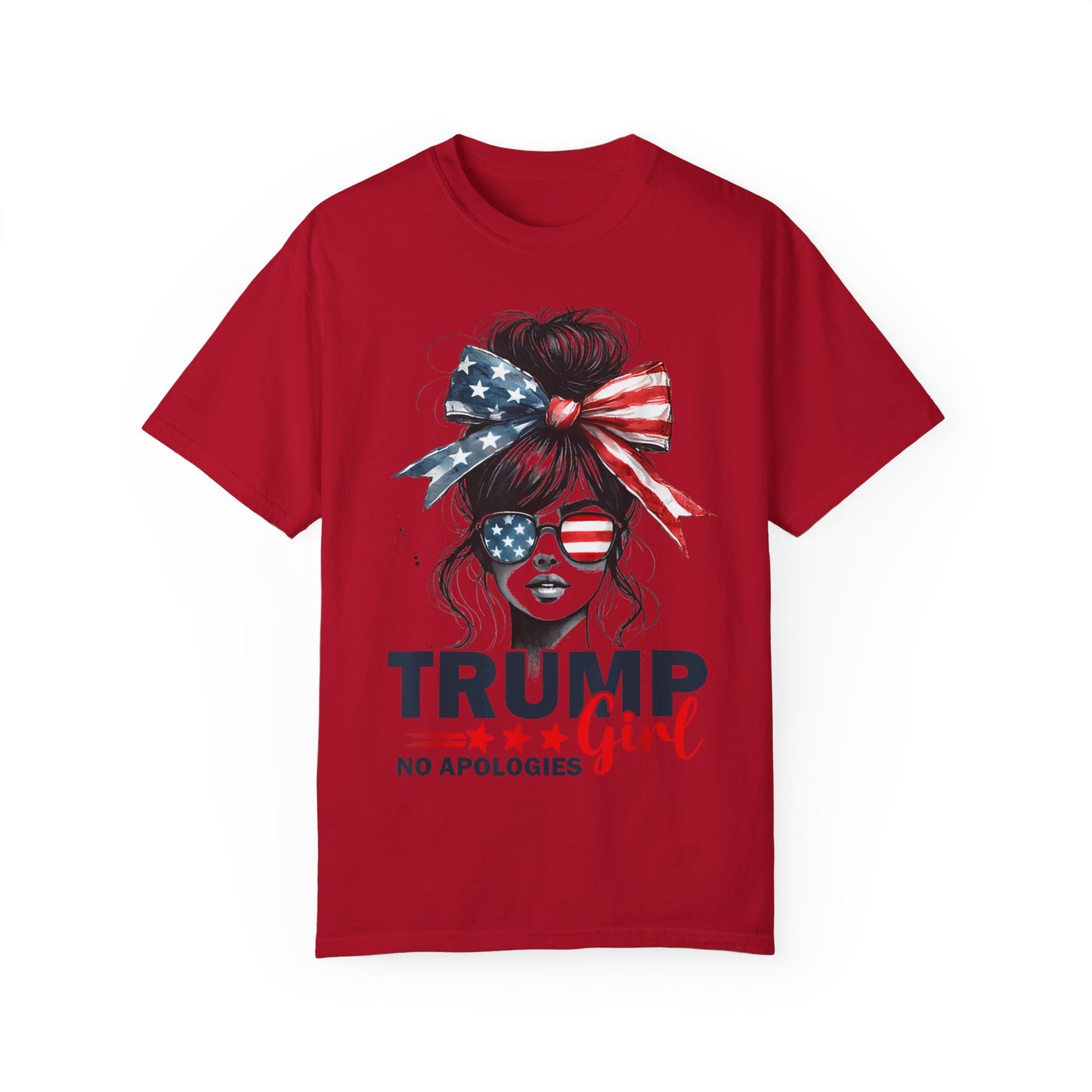 Patriotic Trump Girl T-Shirt - No Apologies