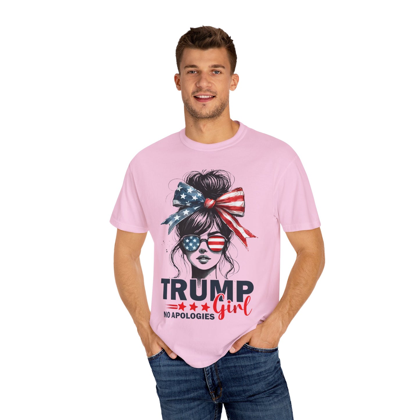 Patriotic Trump Girl T-Shirt - No Apologies