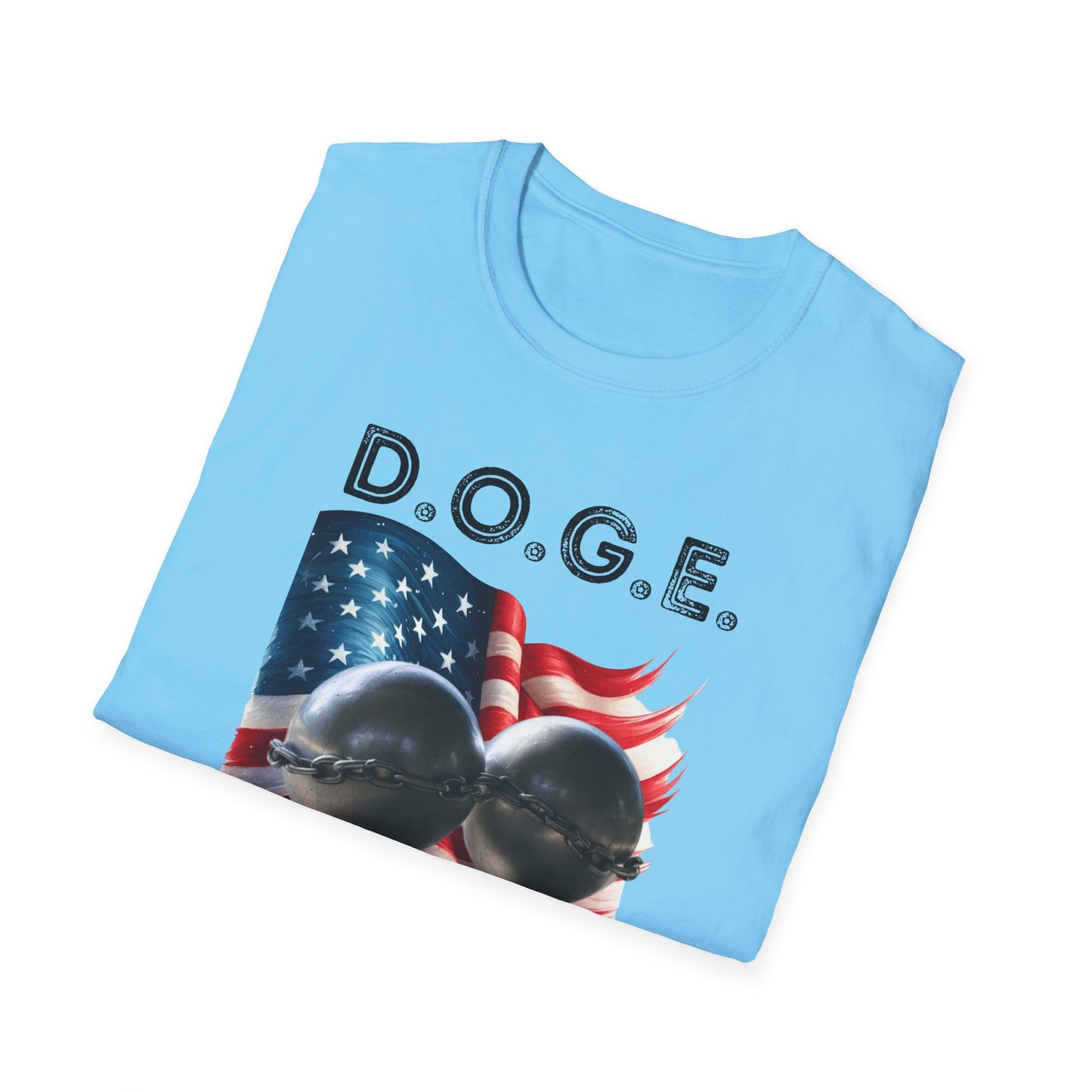 D.O.G.E. In Big Balls We Trust Unisex Softstyle T-Shirt - Fun Graphic Tee for Dog Lovers