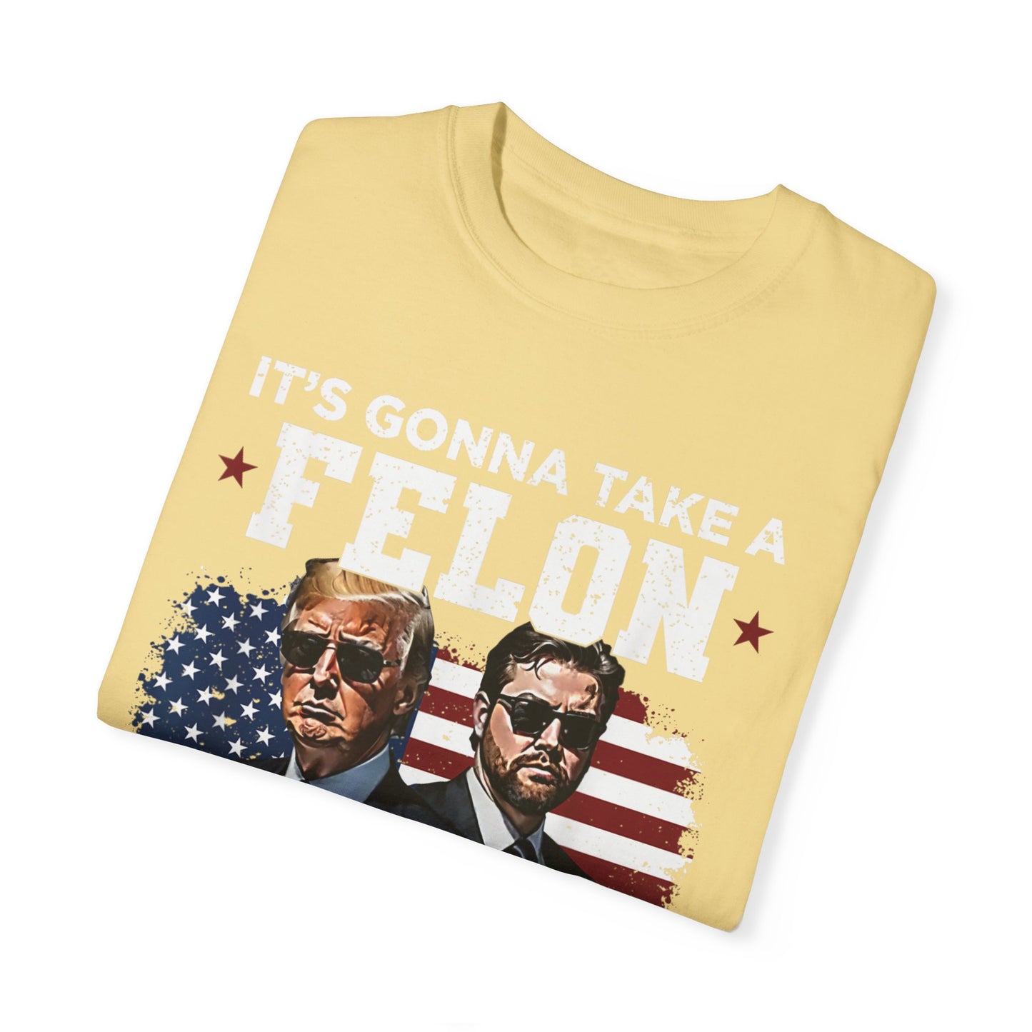 Unisex Garment-Dyed T-Shirt - D.O.G.E. American Flag Design