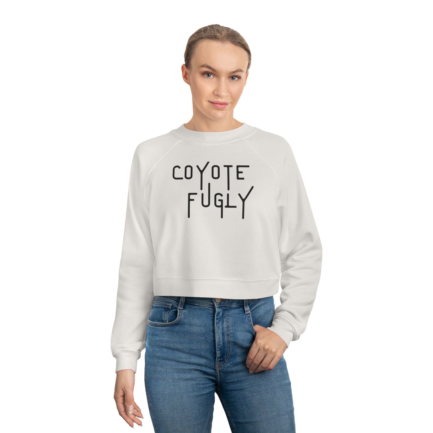 Coyote Fugly Women's Cropped Fleece Pullover - Trendy, Casual Style for Everyday Wear