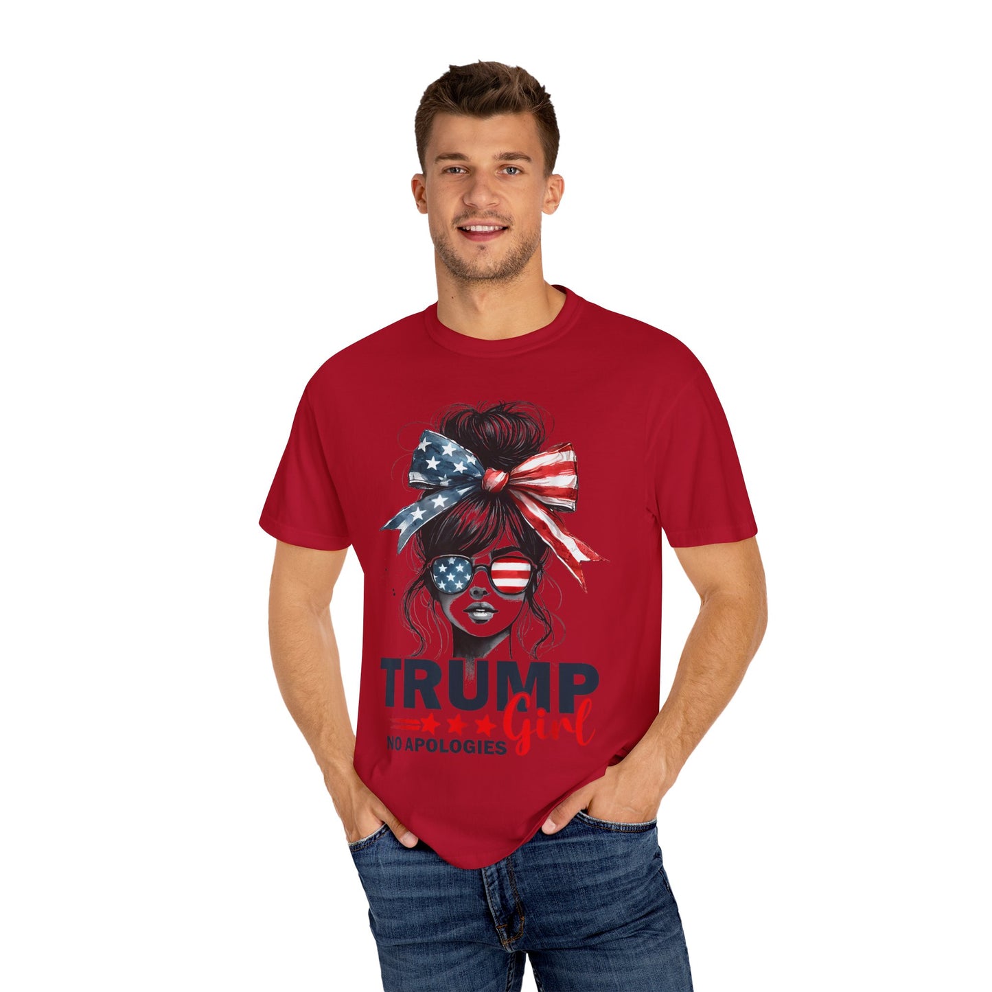 Patriotic Trump Girl T-Shirt - No Apologies