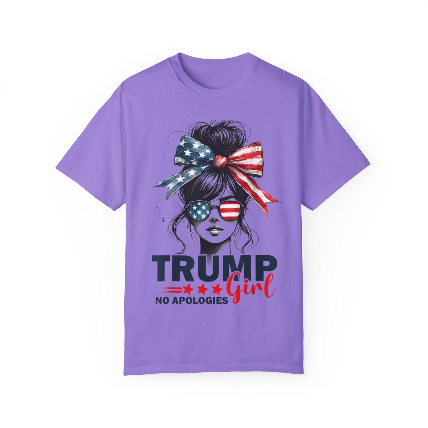 Patriotic Trump Girl T-Shirt - No Apologies