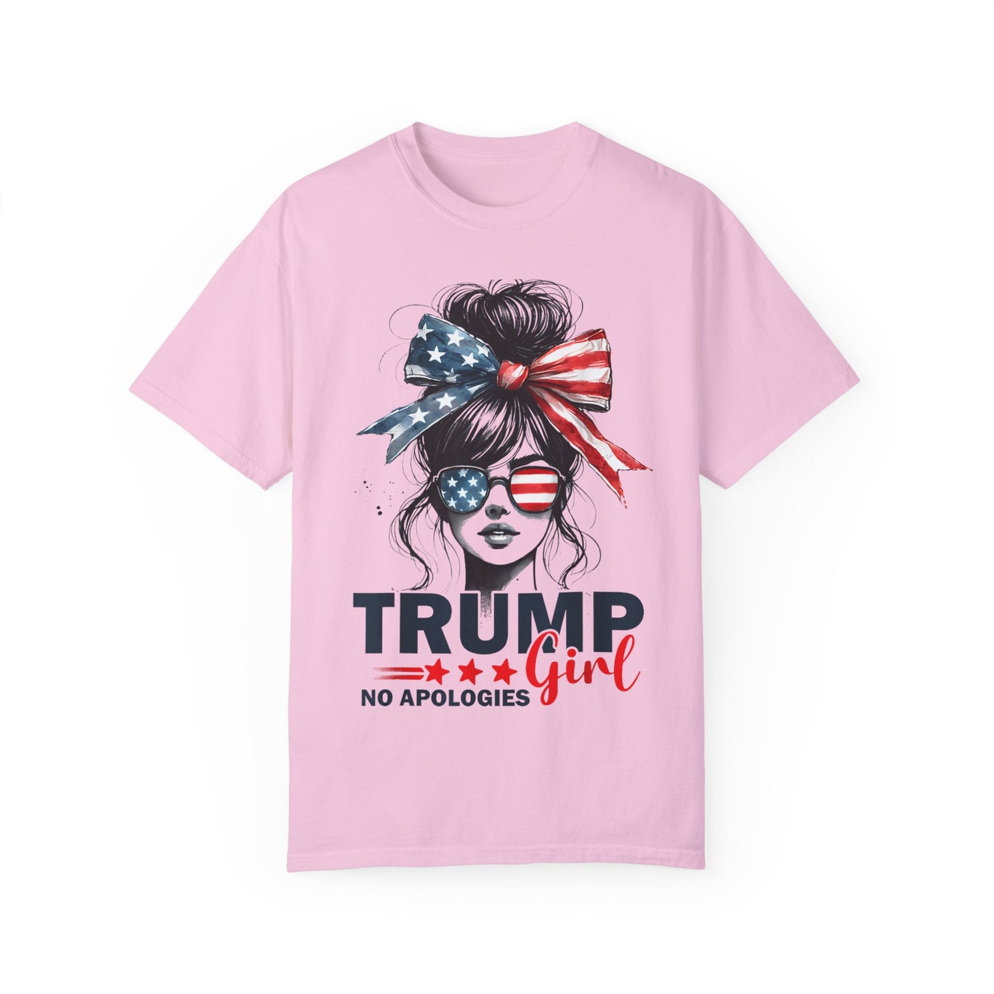 Patriotic Trump Girl T-Shirt - No Apologies