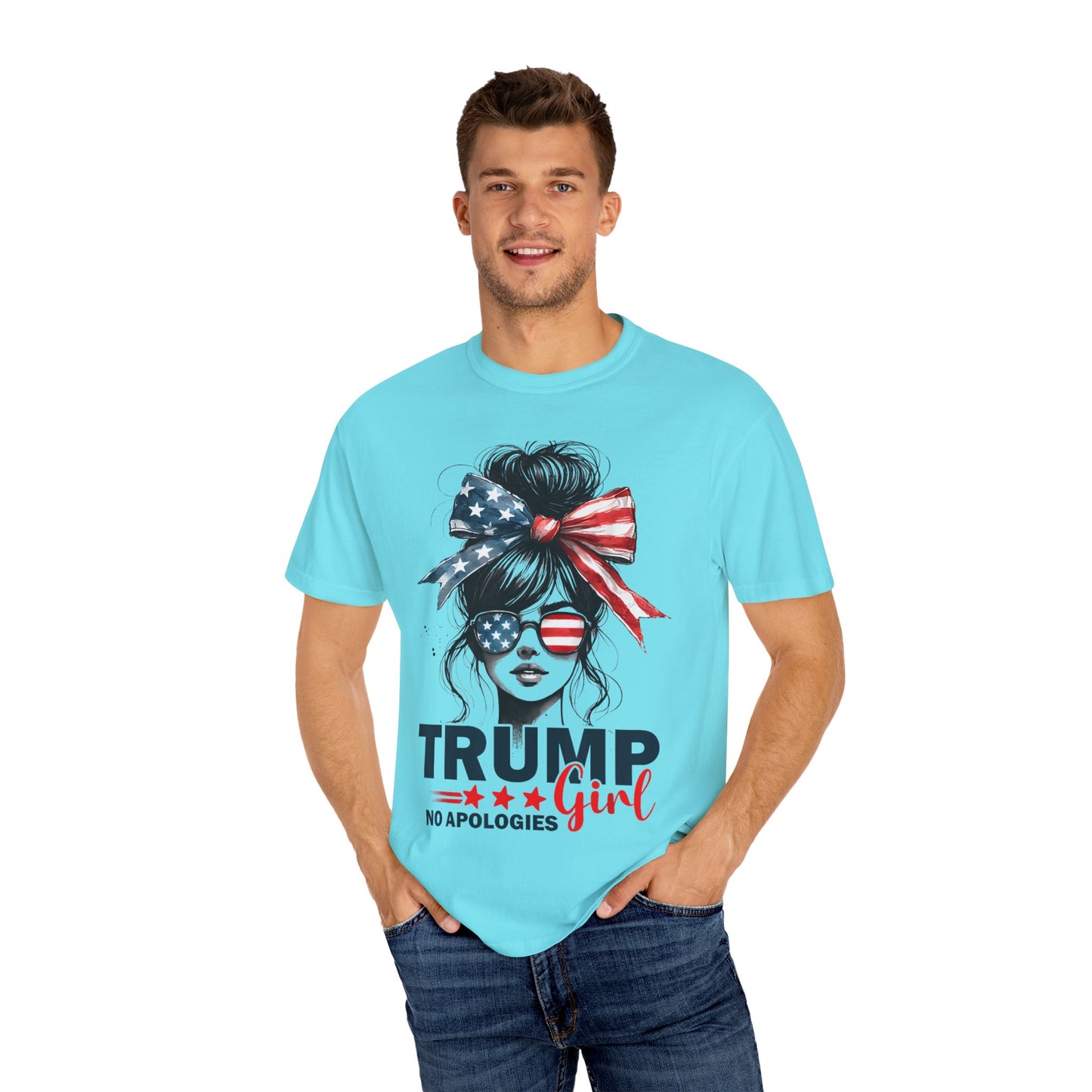Patriotic Trump Girl T-Shirt - No Apologies