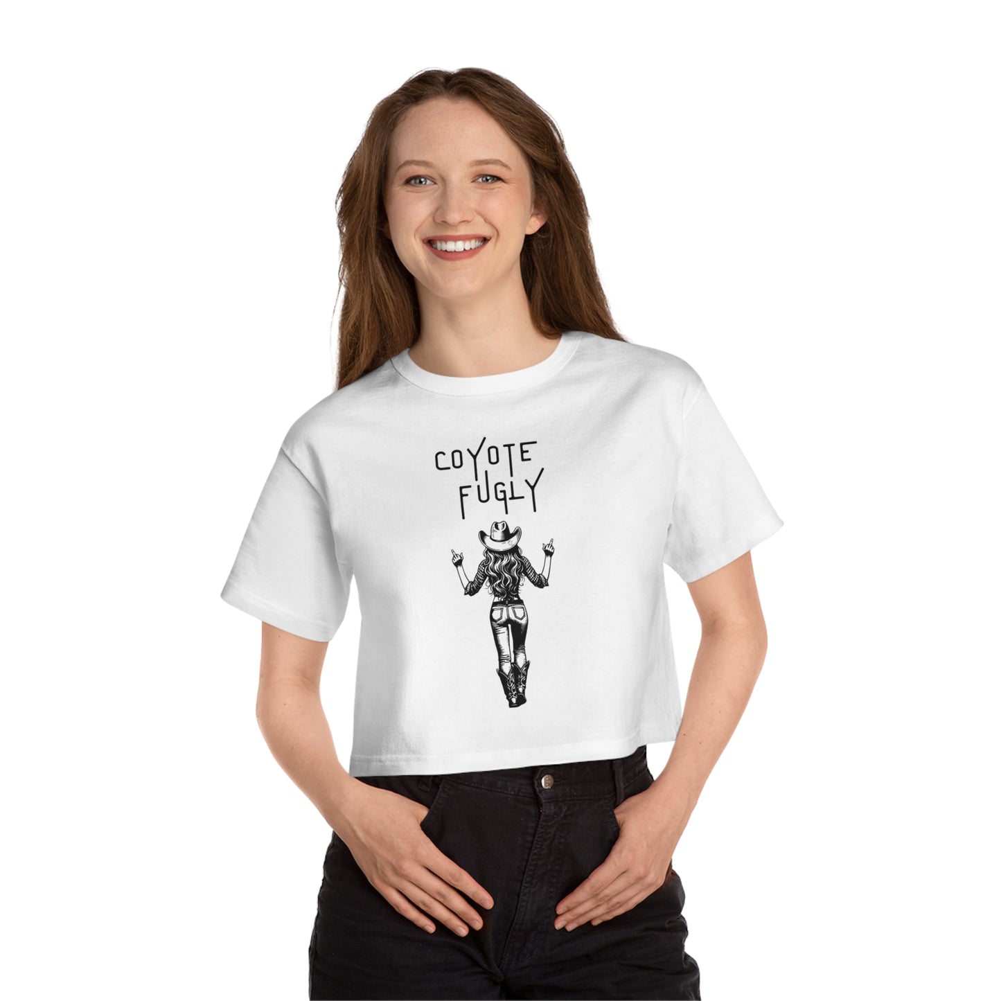 Coyote Ugly Graphic Cropped T-Shirt for Trendy Women