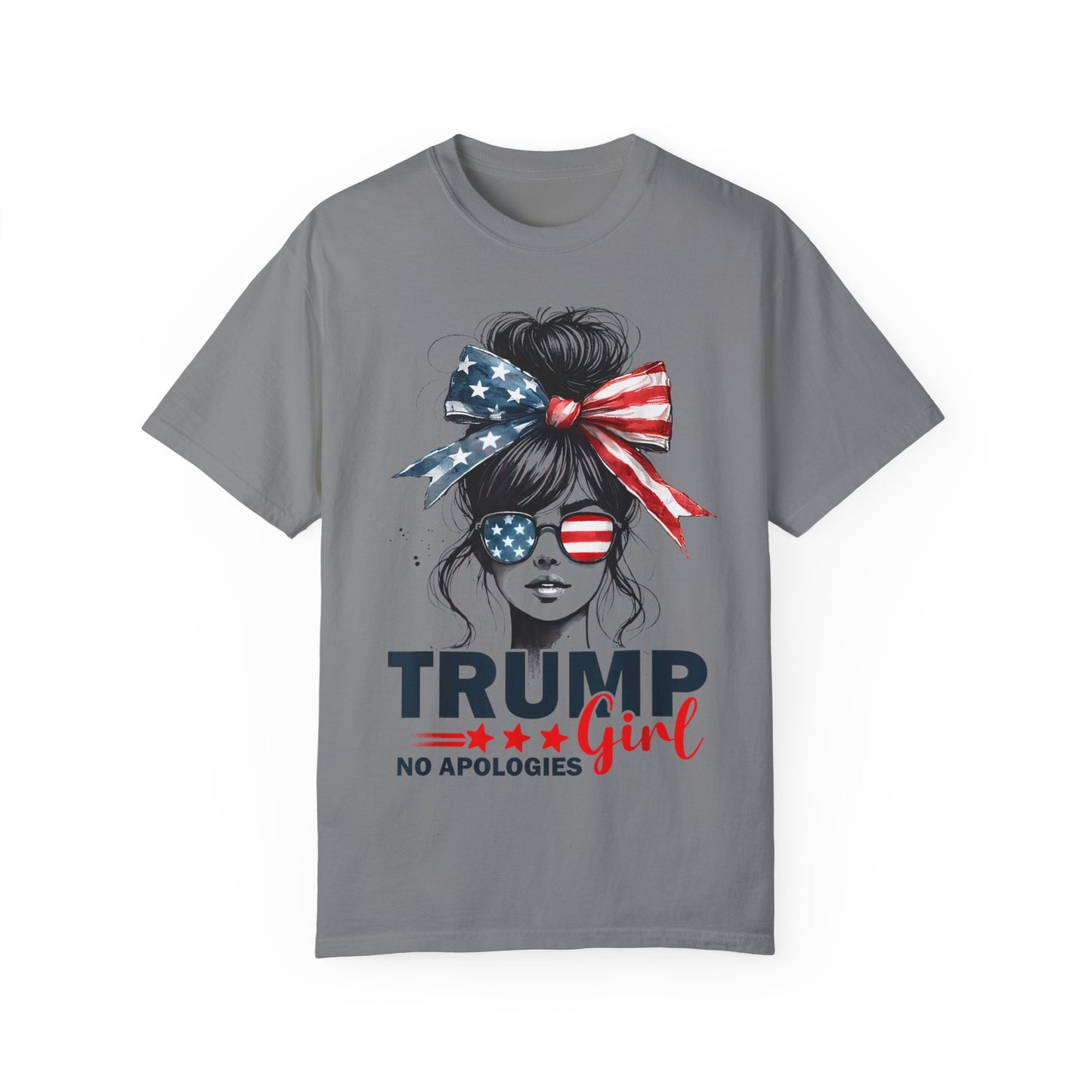 Patriotic Trump Girl T-Shirt - No Apologies