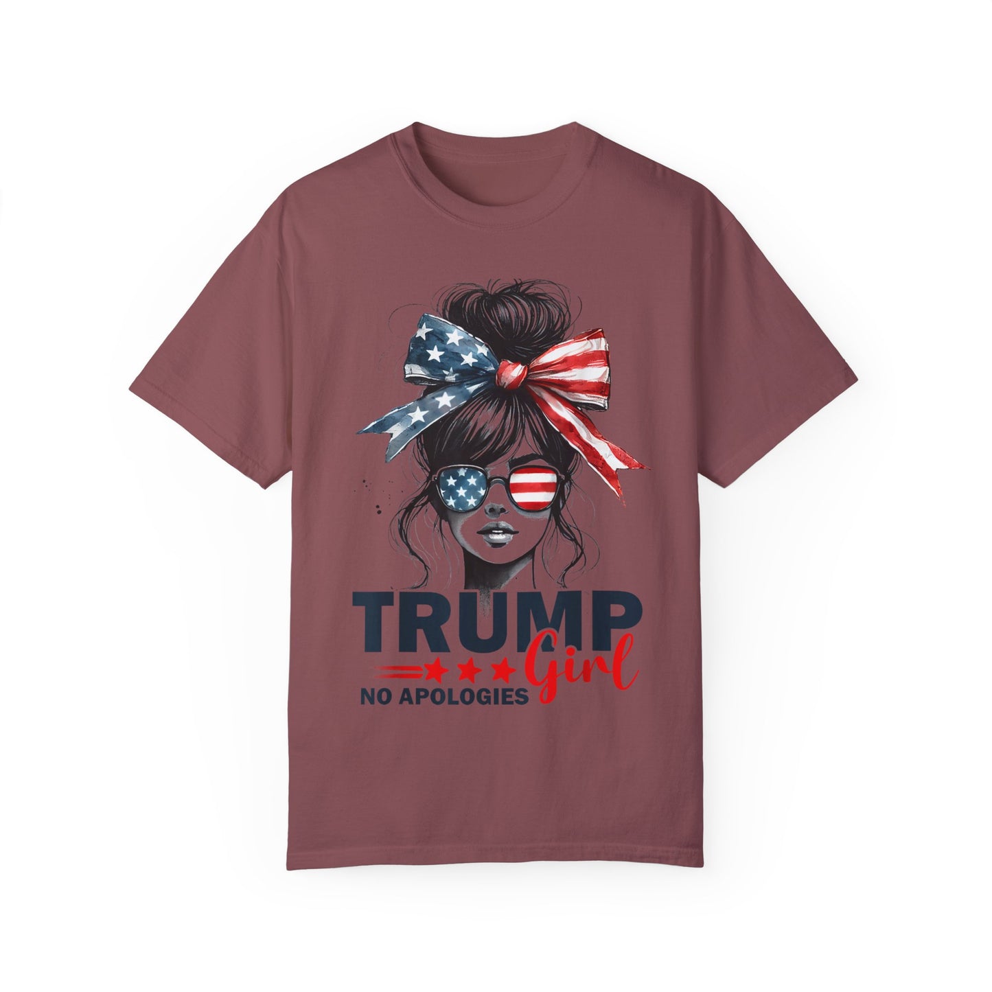 Patriotic Trump Girl T-Shirt - No Apologies