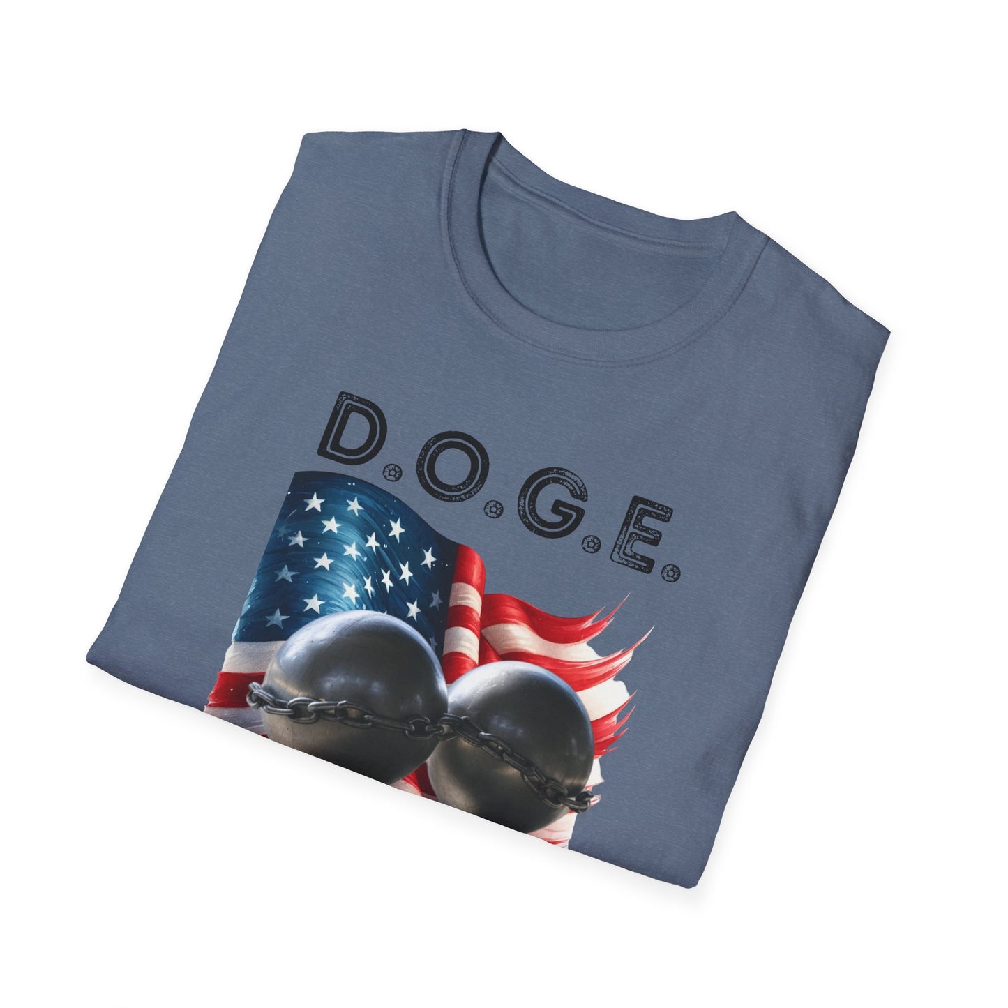 D.O.G.E. In Big Balls We Trust Unisex Softstyle T-Shirt - Fun Graphic Tee for Dog Lovers
