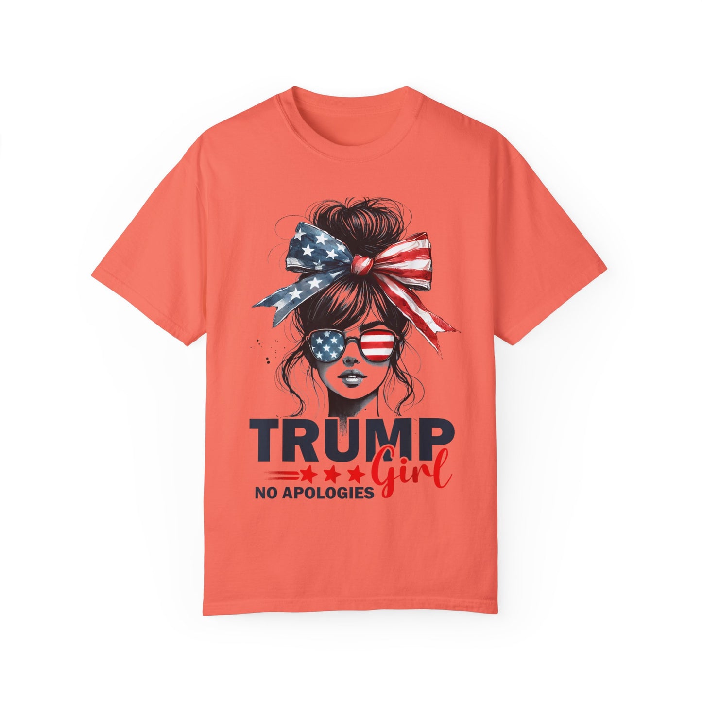 Patriotic Trump Girl T-Shirt - No Apologies
