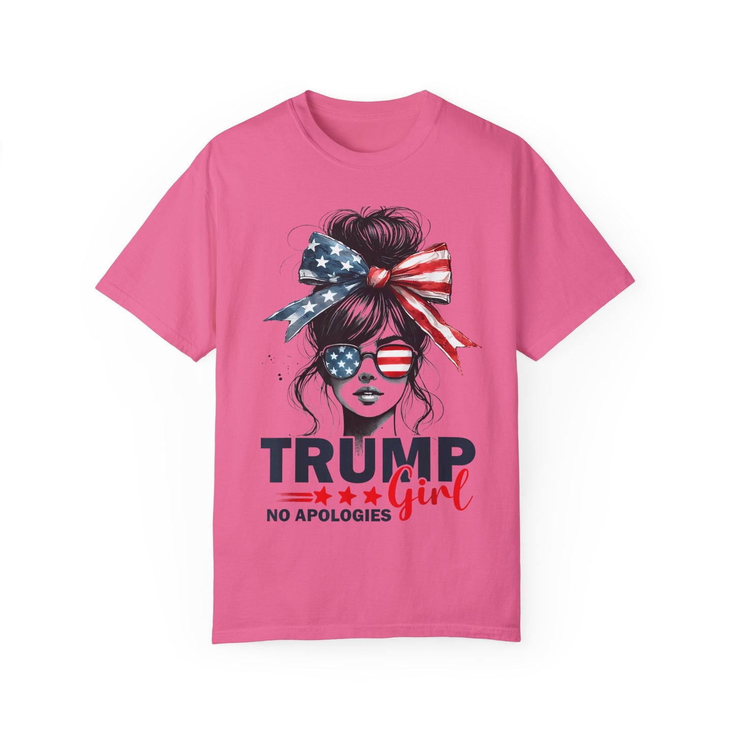 Patriotic Trump Girl T-Shirt - No Apologies