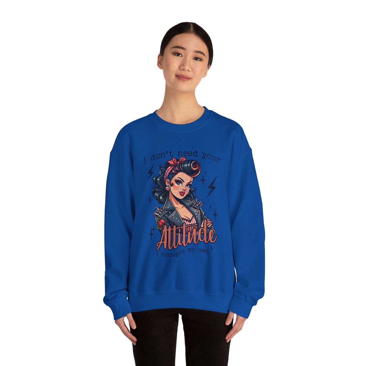 Attitude Graphic Unisex Crewneck Sweatshirt