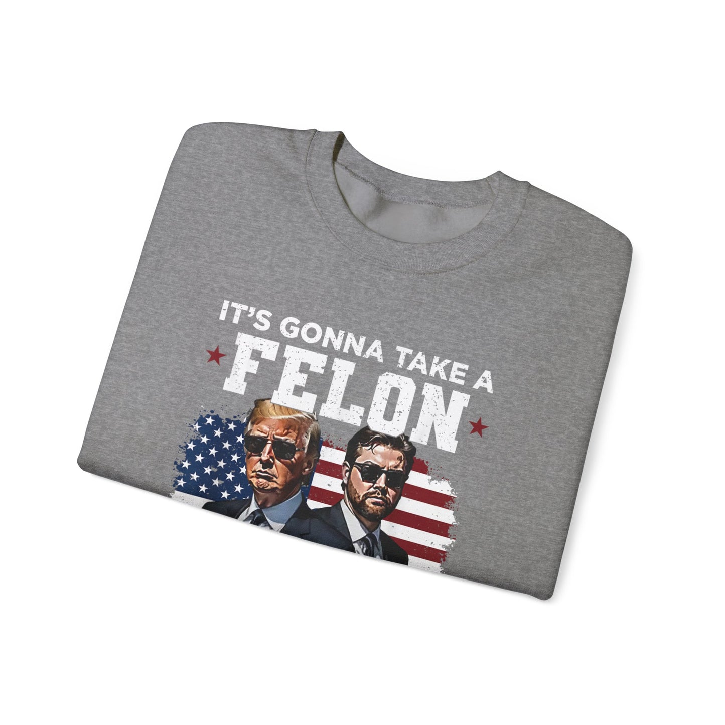 Patriotic Crewneck Sweatshirt - ‘Make America Great Again’ Design