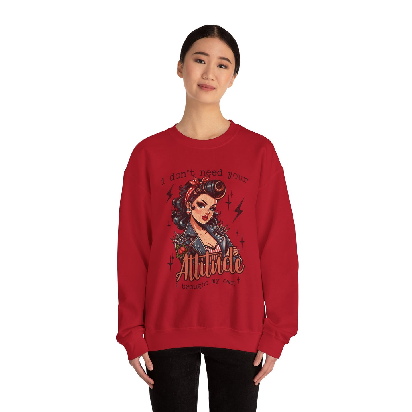 Attitude Graphic Unisex Crewneck Sweatshirt