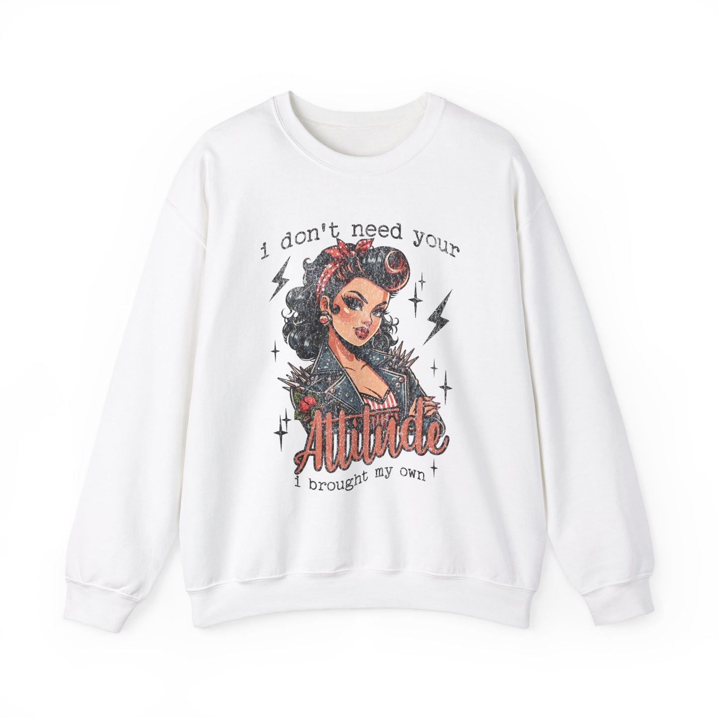 Attitude Graphic Unisex Crewneck Sweatshirt