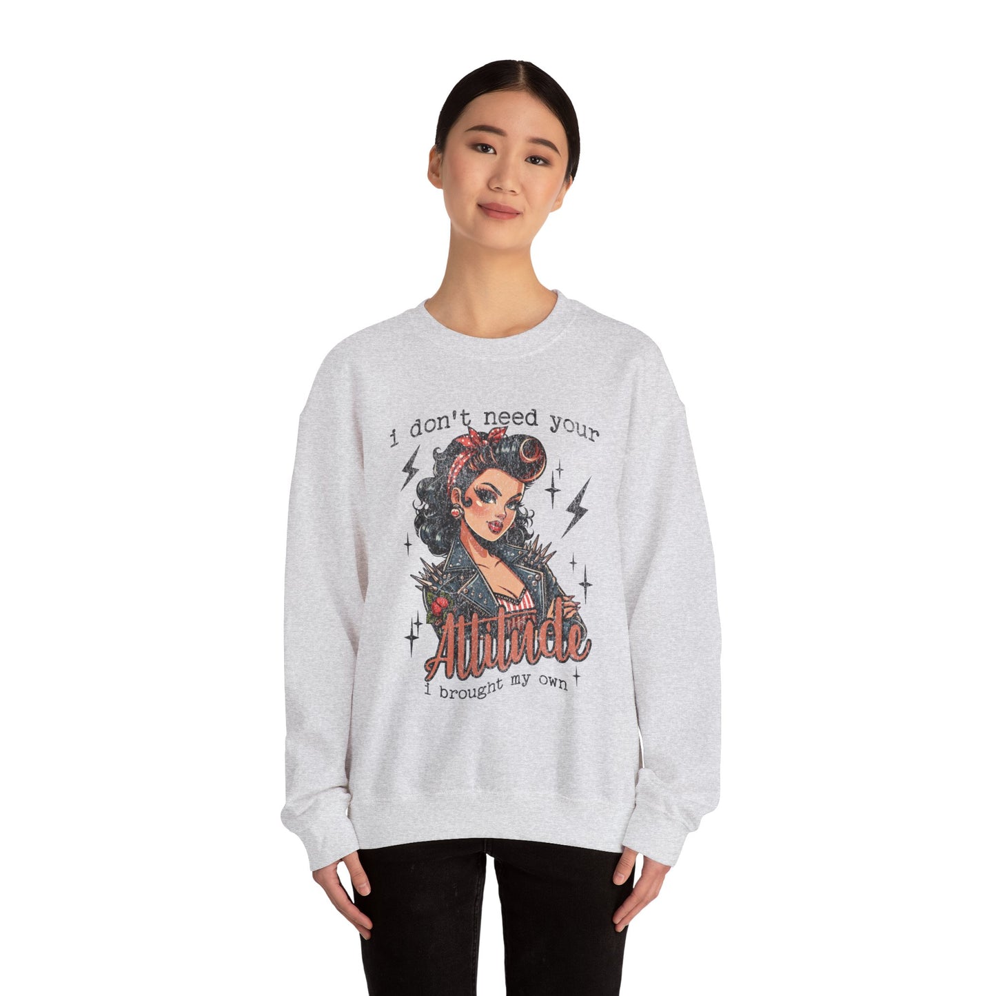 Attitude Graphic Unisex Crewneck Sweatshirt