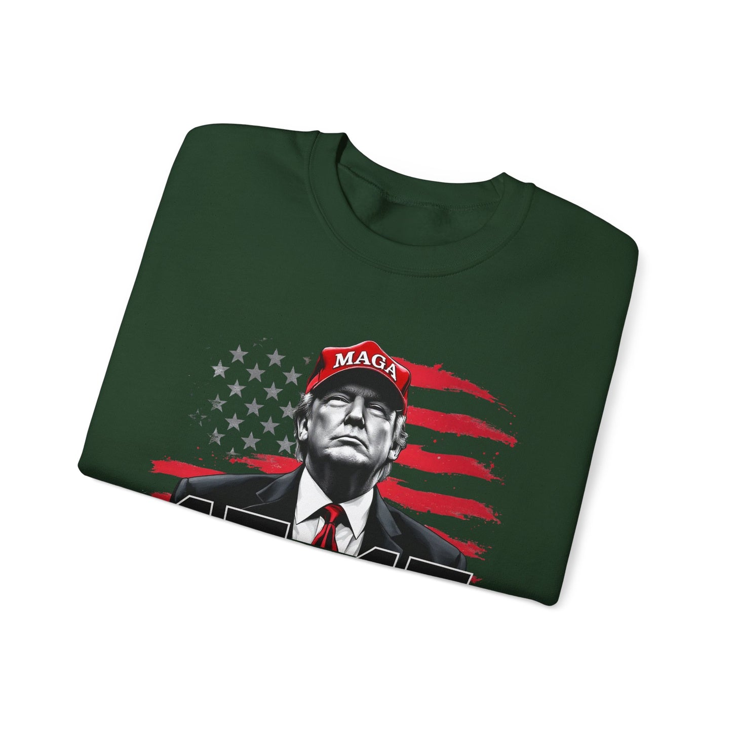 Patriotic MAGA 45-47 Crewneck Sweatshirt for Supporters