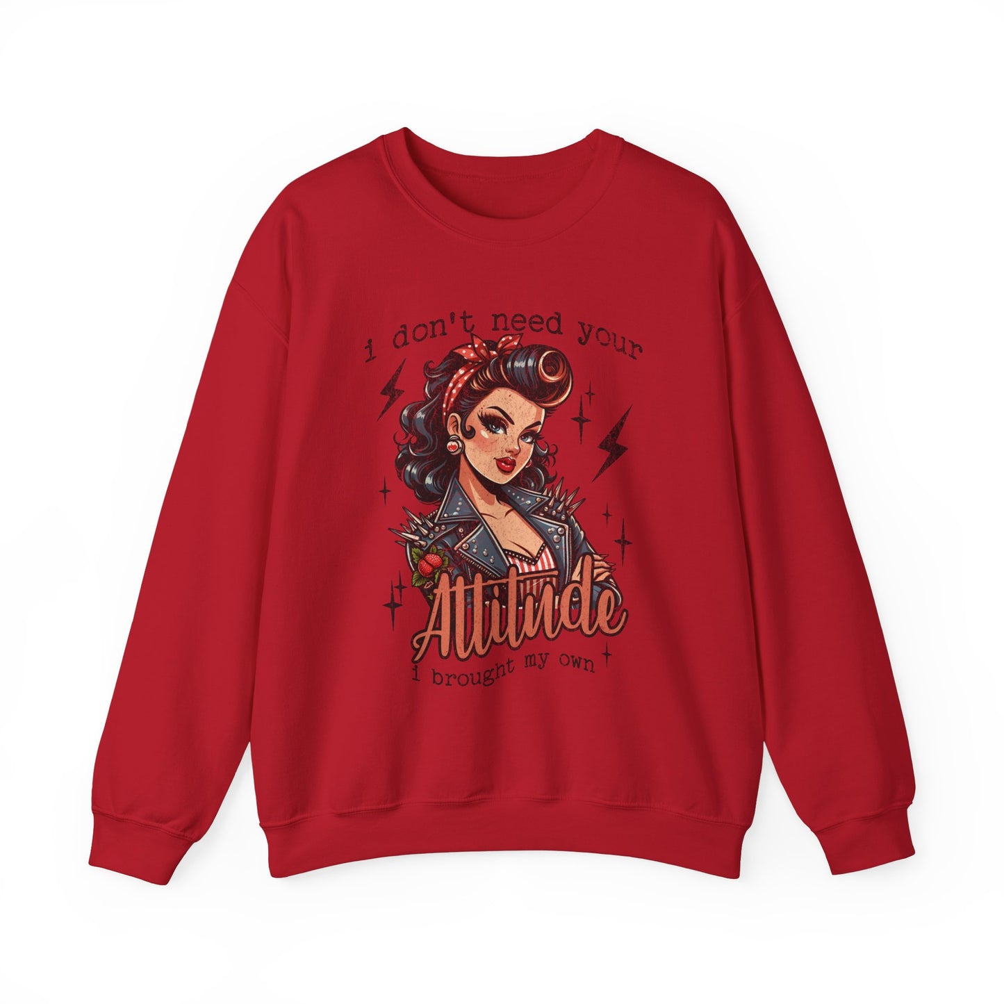 Attitude Graphic Unisex Crewneck Sweatshirt