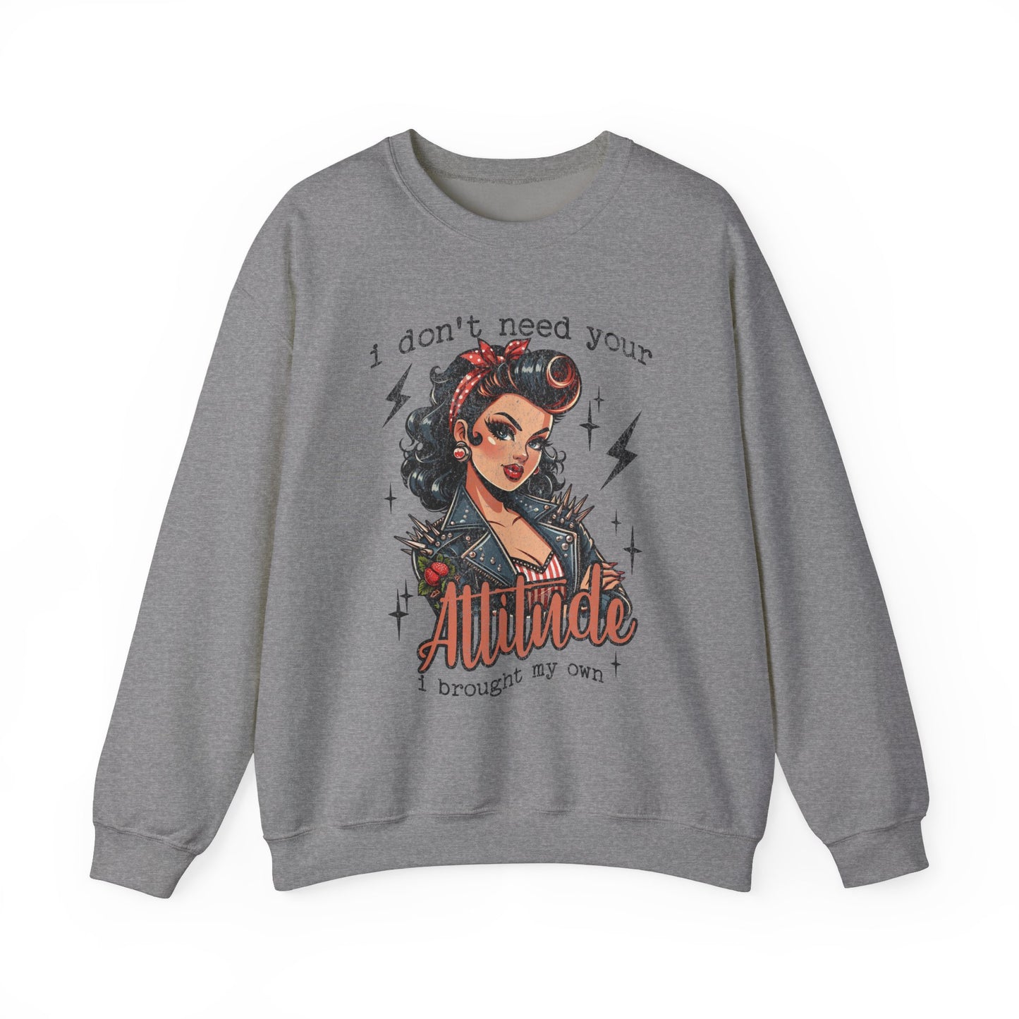 Attitude Graphic Unisex Crewneck Sweatshirt