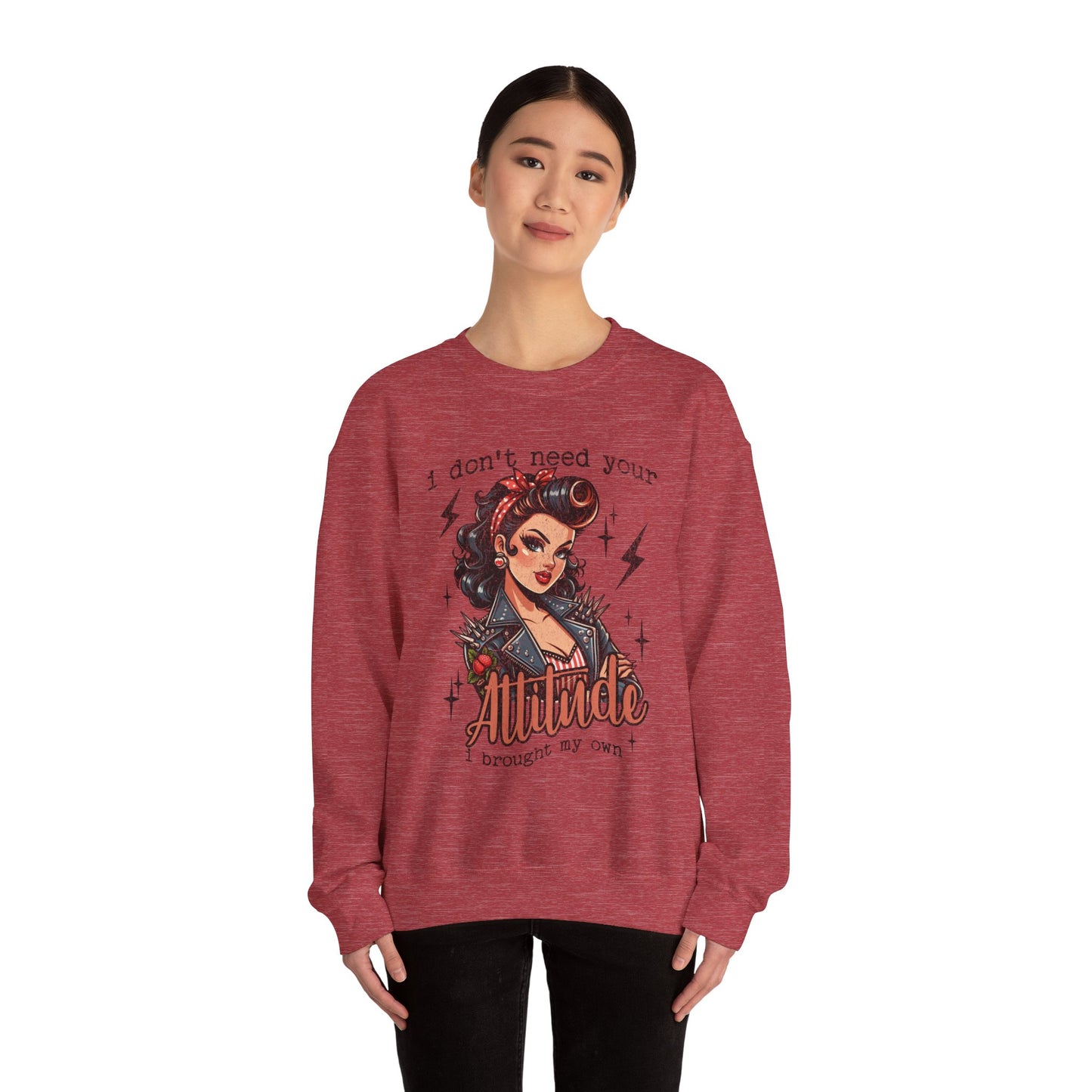 Attitude Graphic Unisex Crewneck Sweatshirt