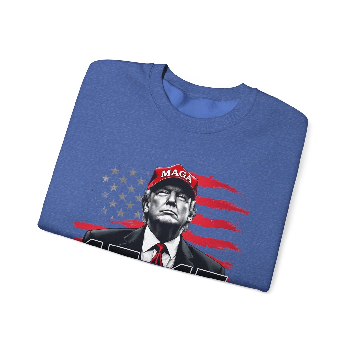 Patriotic MAGA 45-47 Crewneck Sweatshirt for Supporters