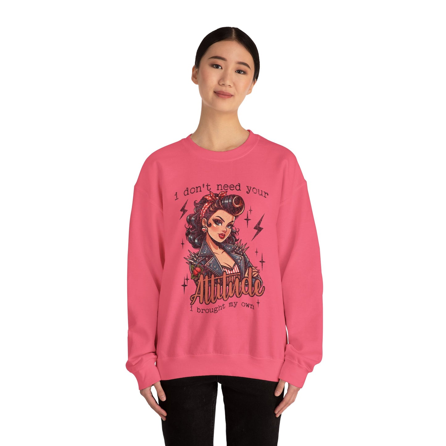 Attitude Graphic Unisex Crewneck Sweatshirt