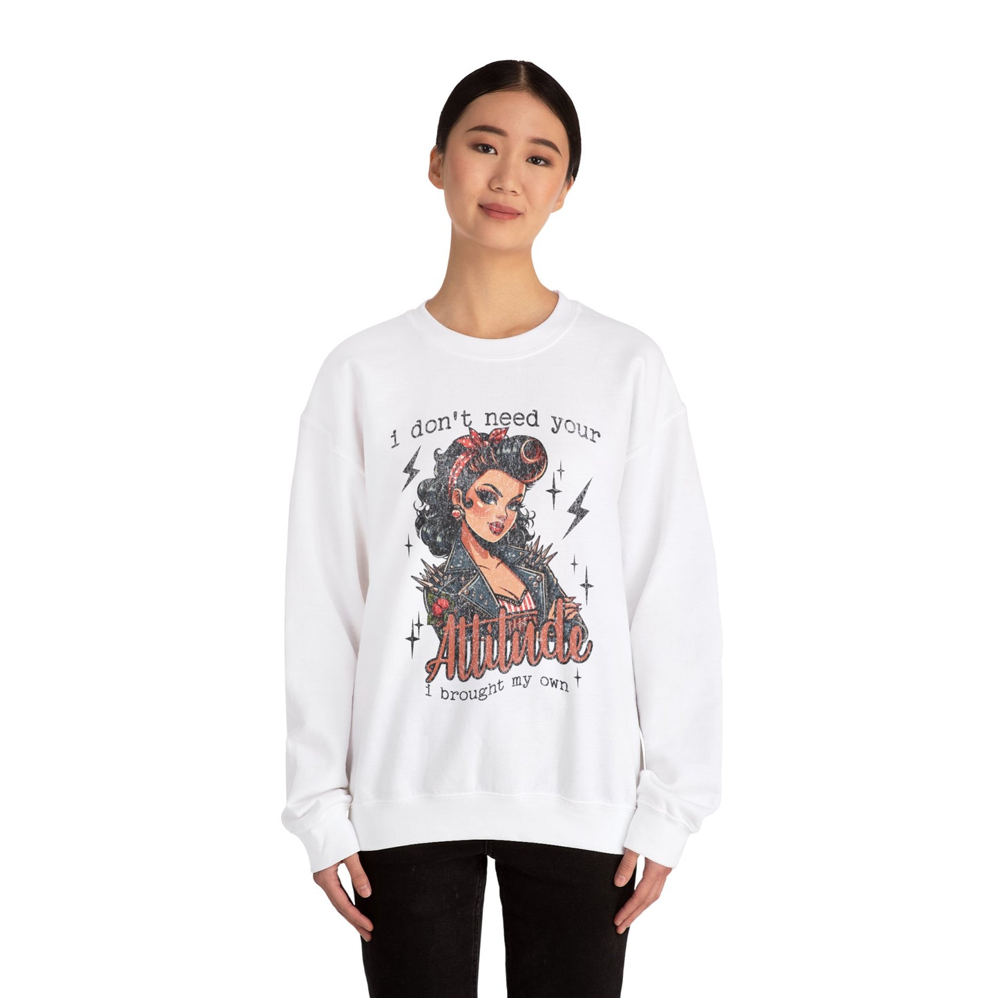 Attitude Graphic Unisex Crewneck Sweatshirt