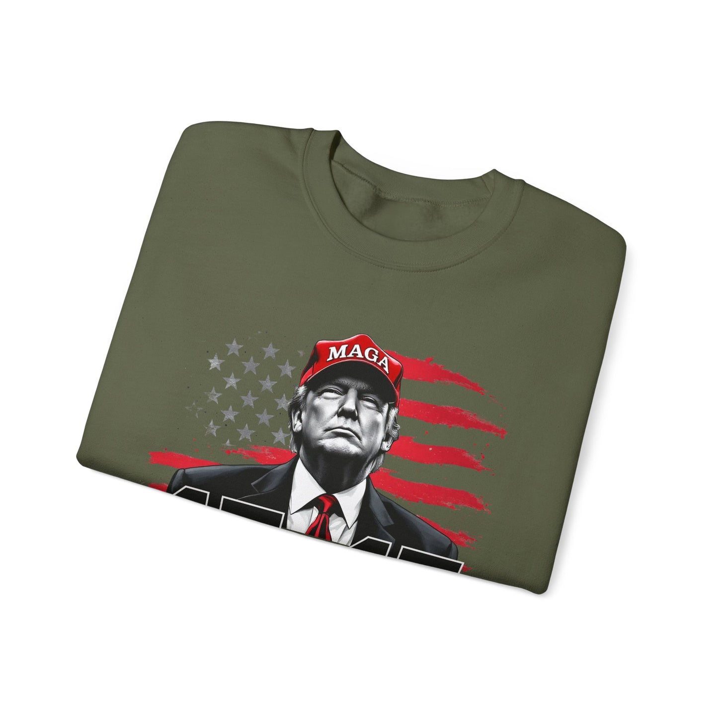 Patriotic MAGA 45-47 Crewneck Sweatshirt for Supporters