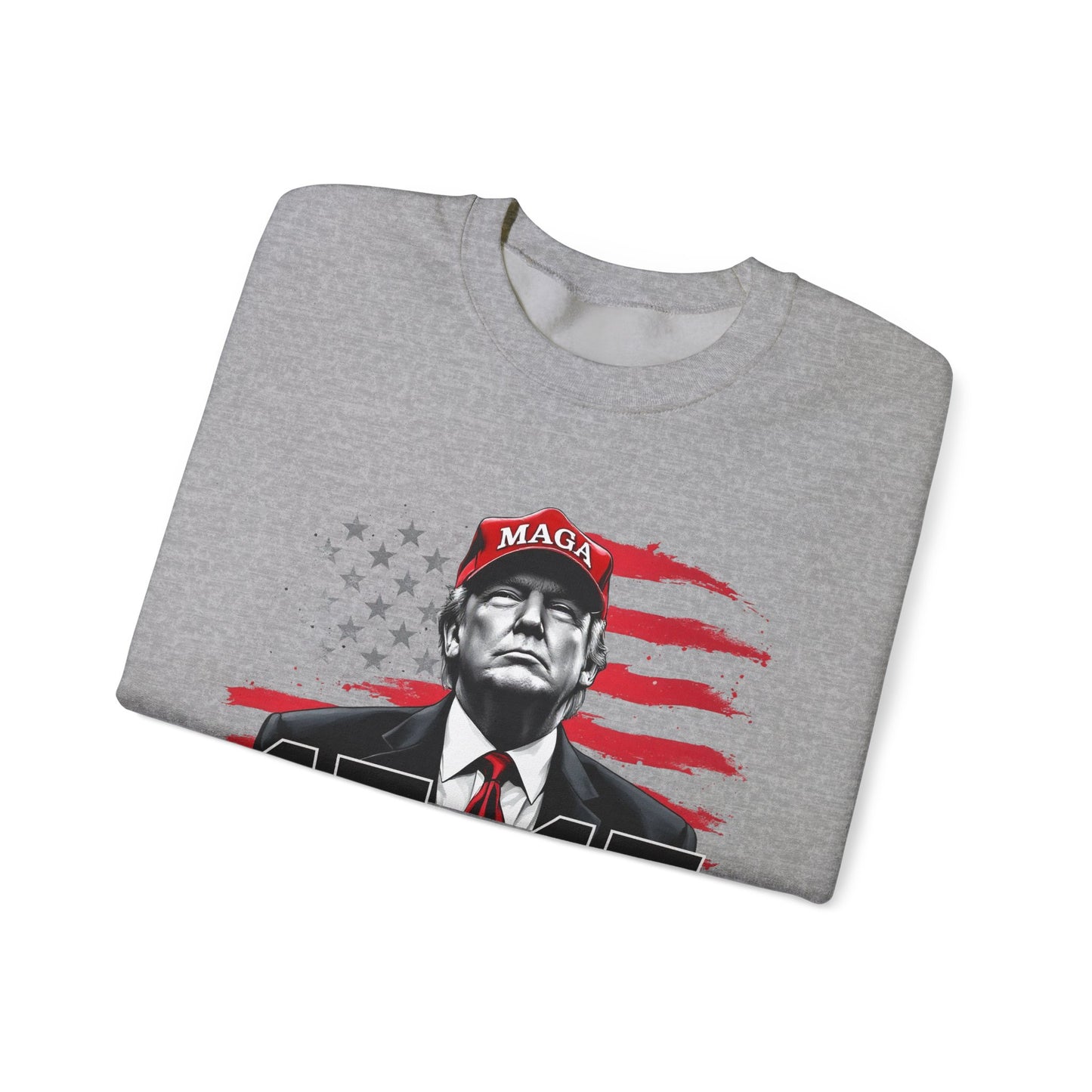 Patriotic MAGA 45-47 Crewneck Sweatshirt for Supporters