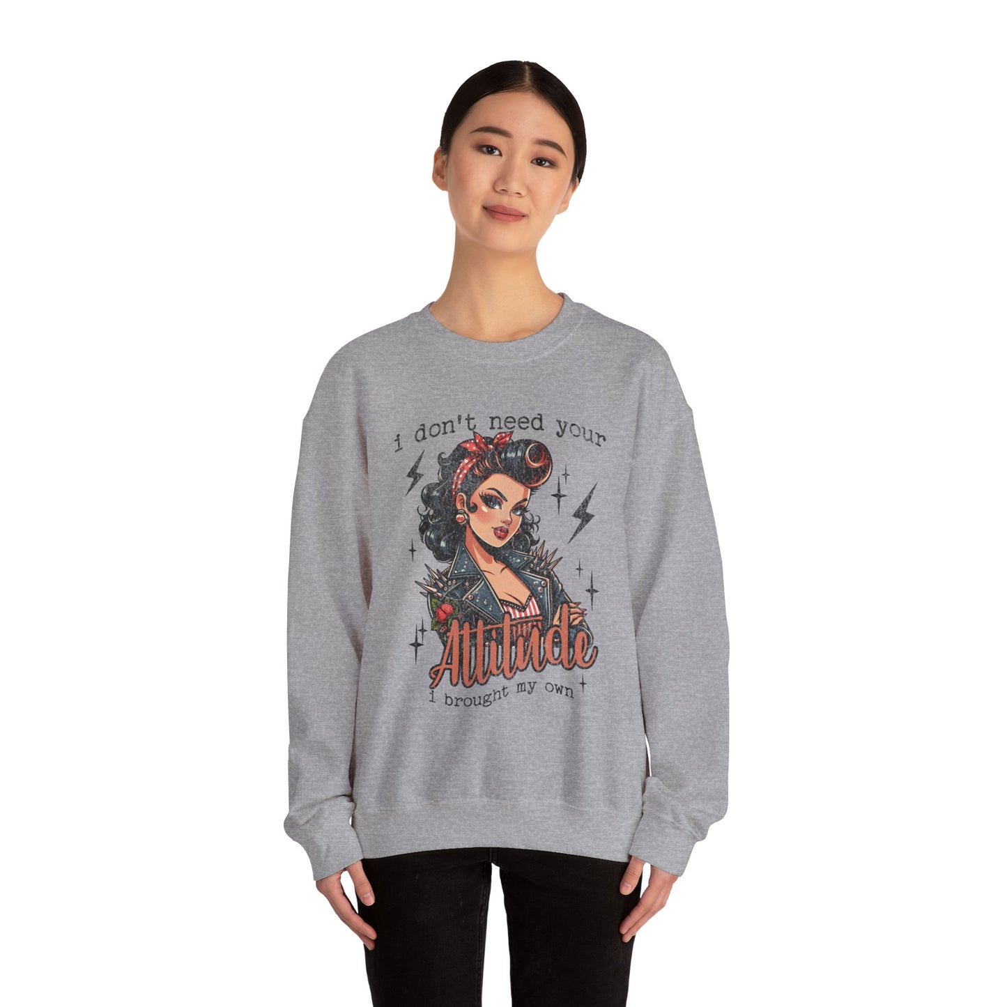 Attitude Graphic Unisex Crewneck Sweatshirt