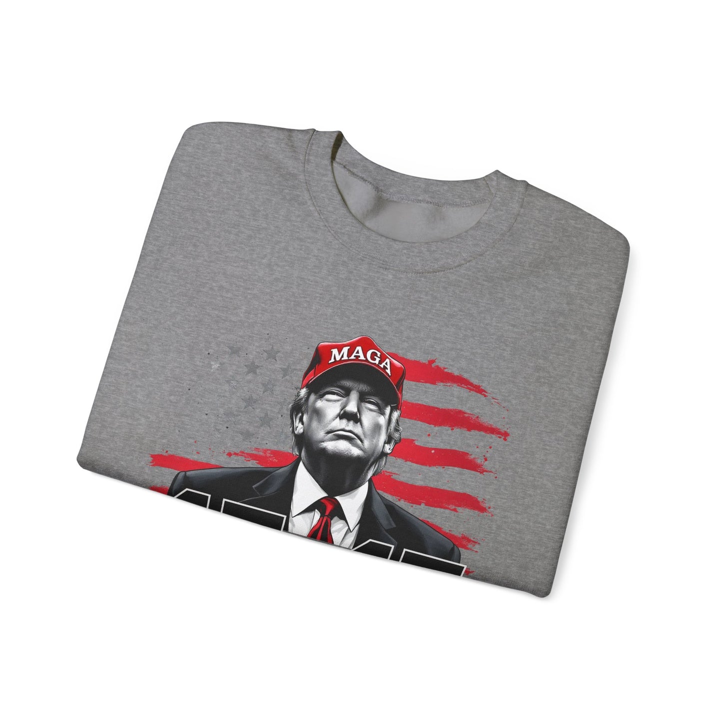 Patriotic MAGA 45-47 Crewneck Sweatshirt for Supporters