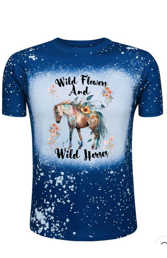 Wild Flowers And Wild Horses