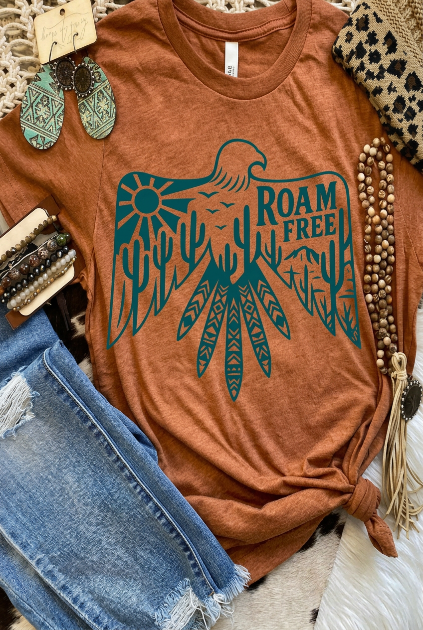 Roam Free Tee (Boho/Western)